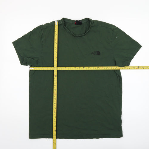 The North Face Men's Green Cotton Crew Neck Short Sleeve T-Shirt L