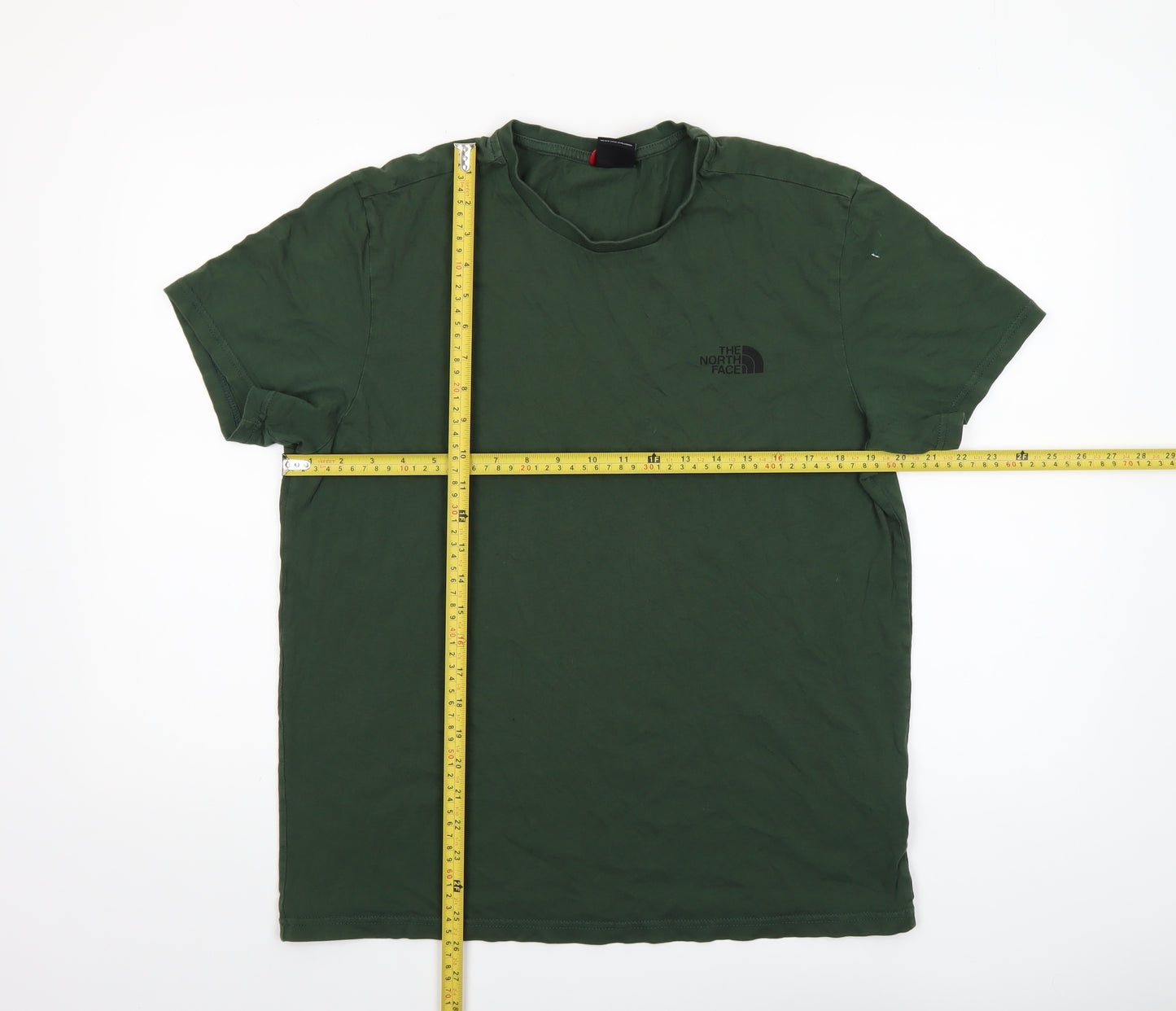 The North Face Men's Green Cotton Crew Neck Short Sleeve T-Shirt L