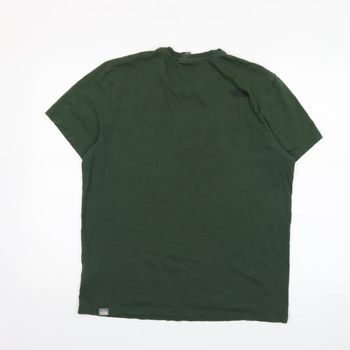 The North Face Men's Green Cotton Crew Neck Short Sleeve T-Shirt L