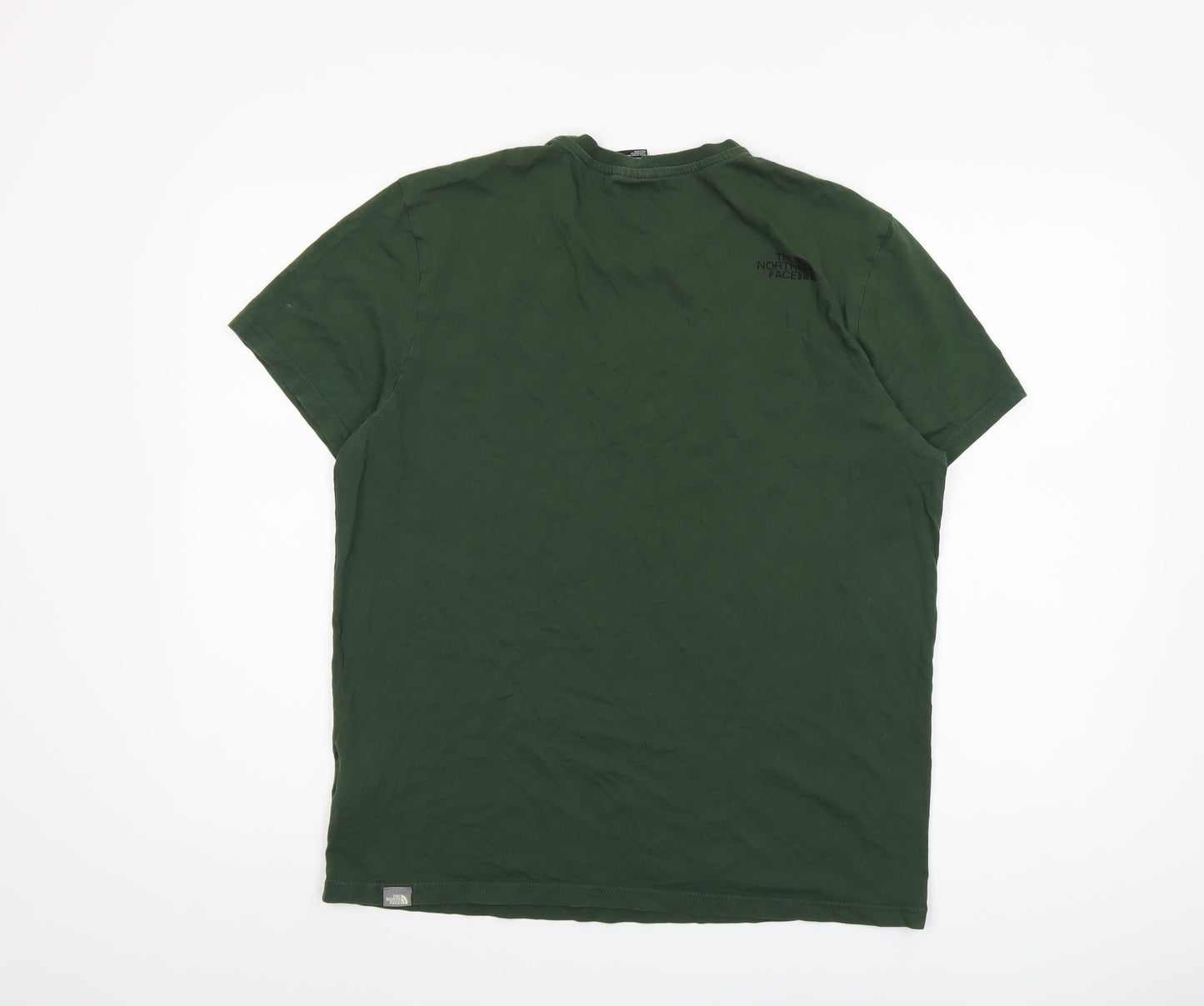 The North Face Men's Green Cotton Crew Neck Short Sleeve T-Shirt L