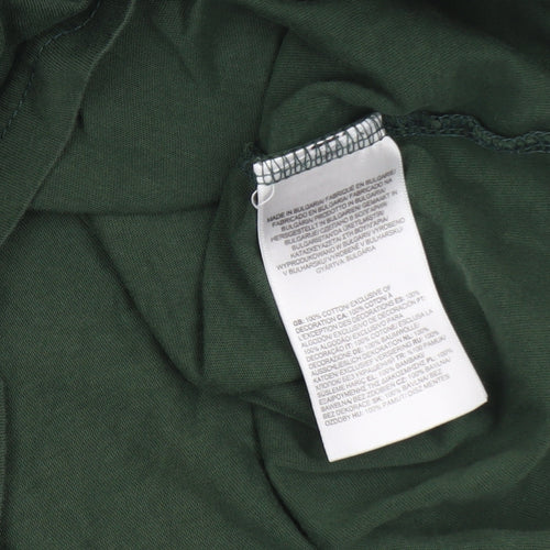 The North Face Men's Green Cotton Crew Neck Short Sleeve T-Shirt L