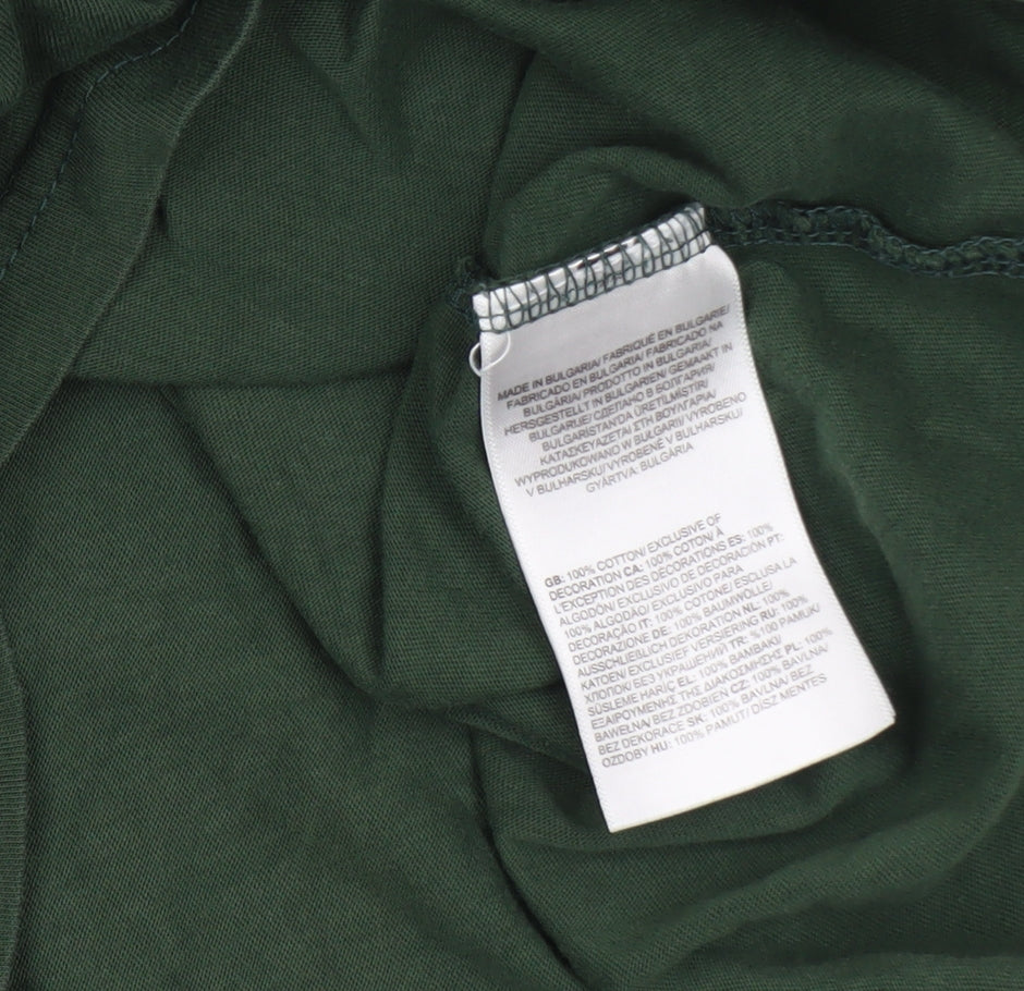 The North Face Men's Green Cotton Crew Neck Short Sleeve T-Shirt L