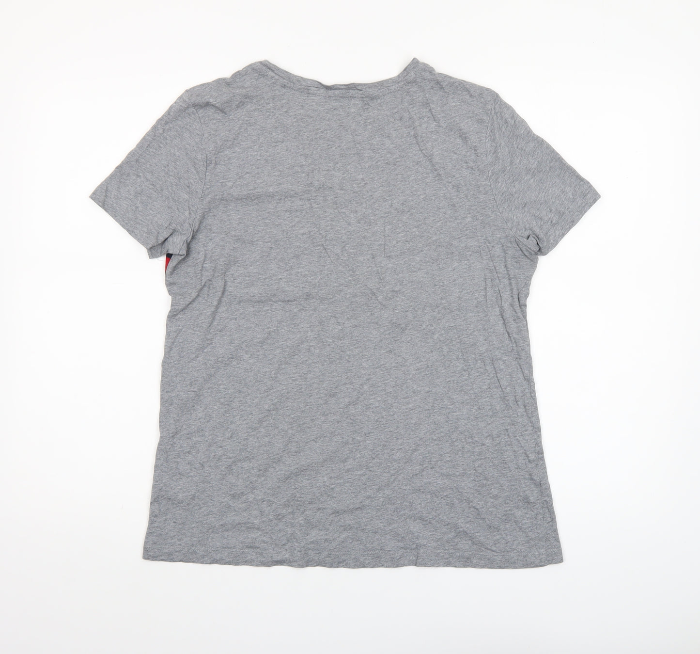 Tommy Hilfiger Women's Grey Relaxed Fit Cotton T-Shirt M