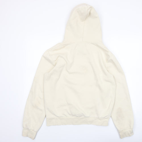 Springfield Women Ivory Pullover Hoodie Small Cotton Blend