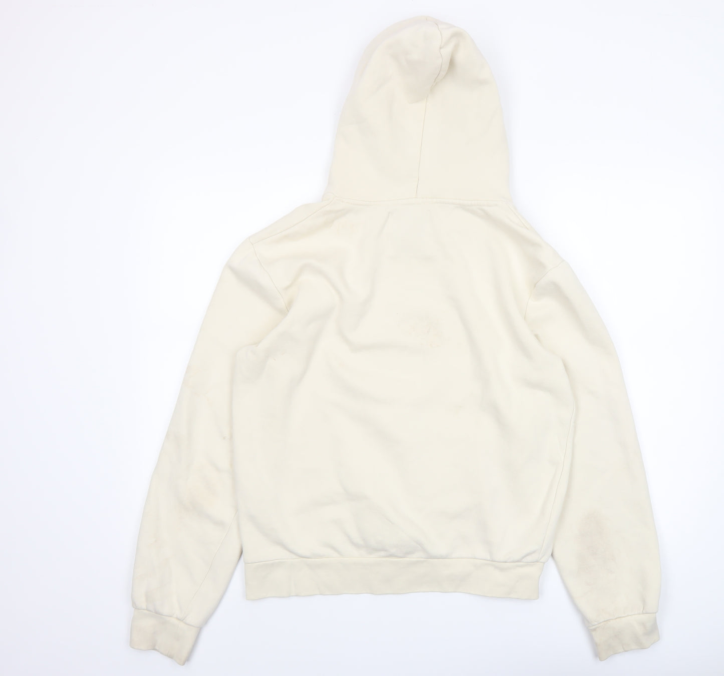 Springfield Women Ivory Pullover Hoodie Small Cotton Blend