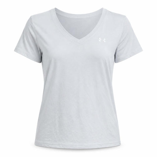 Under Armour Women Grey HeatGear V-Neck Short Sleeve T-Shirt Size L