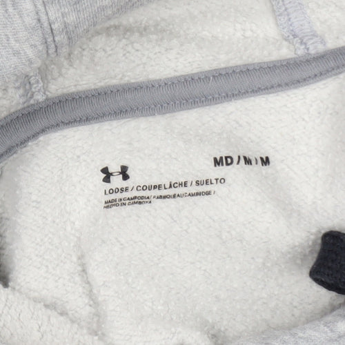 Under Armour Men's Grey Pullover Hoodie M Loose Fit Athletic Fleece