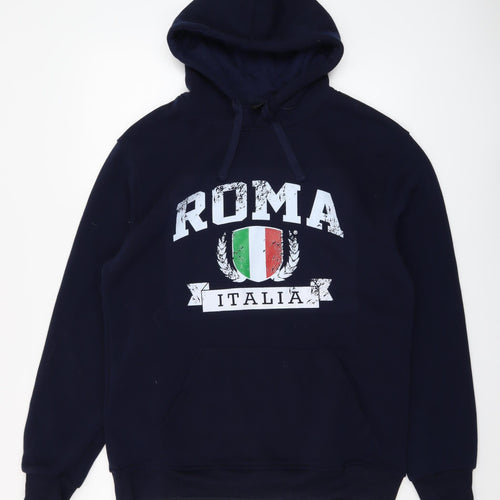 Infinity Men's Blue Roma Italia Graphic Pullover Hoodie XL