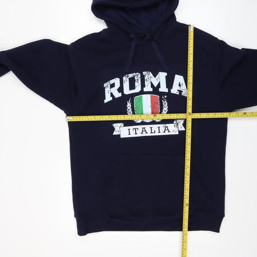 Infinity Men's Blue Roma Italia Graphic Pullover Hoodie XL