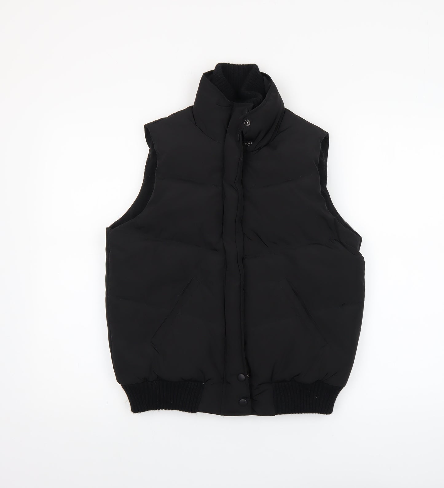 Next Womens Black Padded Puffer Waistcoat Gilet Size 10