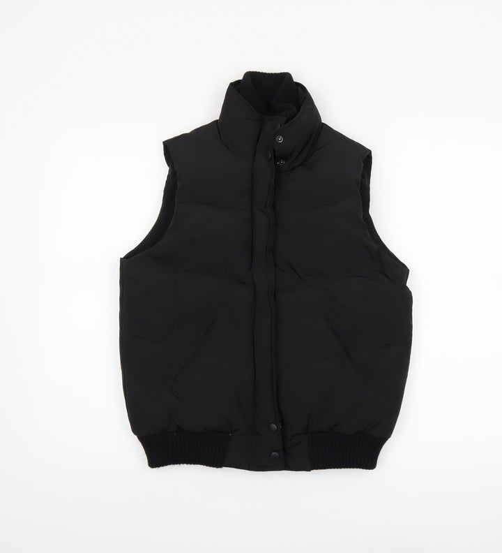 Next Womens Black Padded Puffer Waistcoat Gilet Size 10