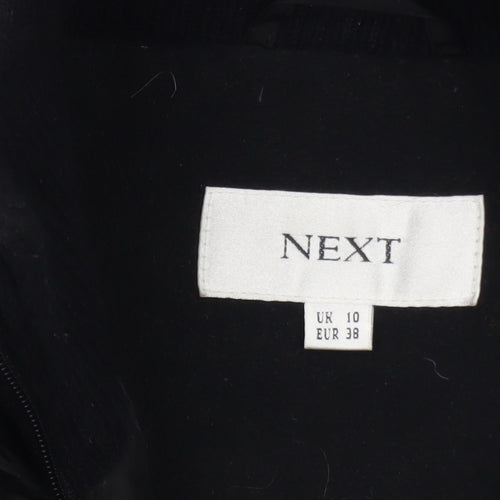 Next Womens Black Padded Puffer Waistcoat Gilet Size 10