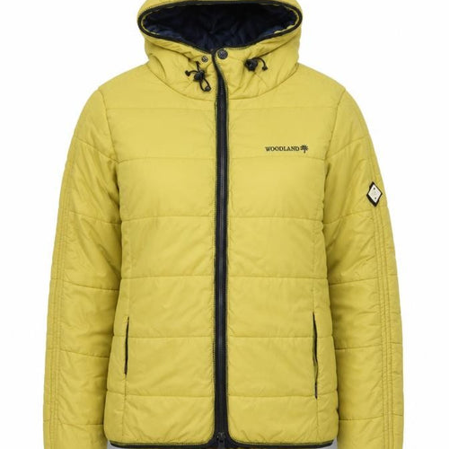 Woodland Active Outfitters Womens Yellow Hooded Puffer Jacket L