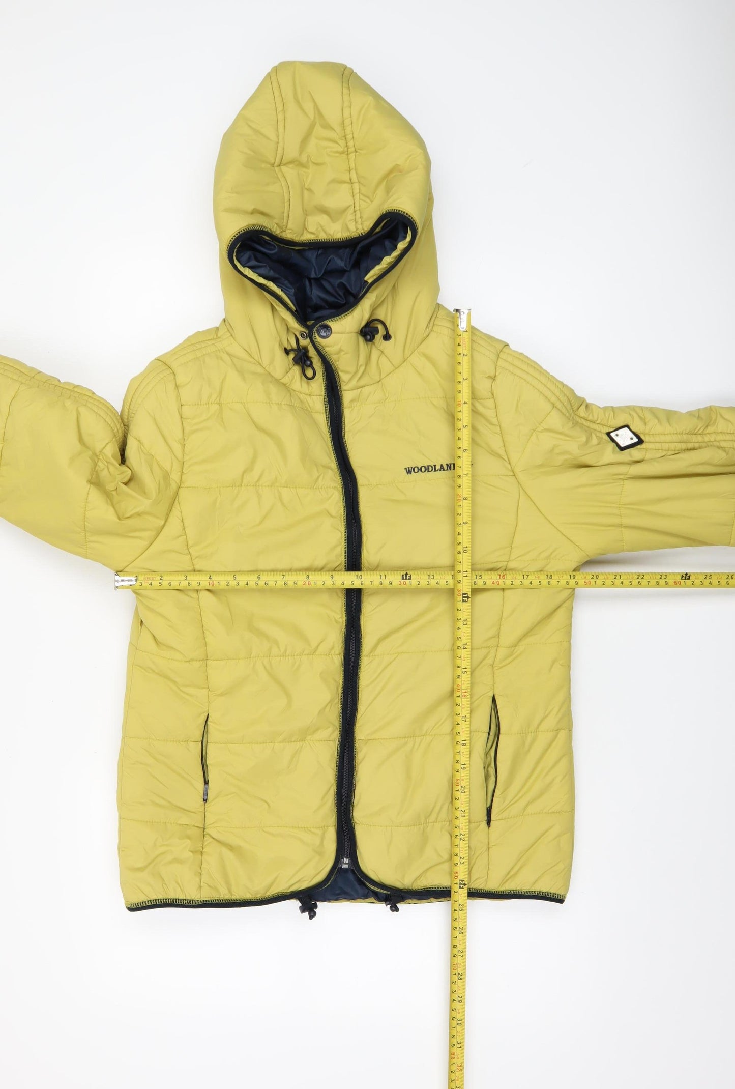 Woodland Active Outfitters Womens Yellow Hooded Puffer Jacket L