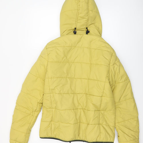 Woodland Active Outfitters Womens Yellow Hooded Puffer Jacket L