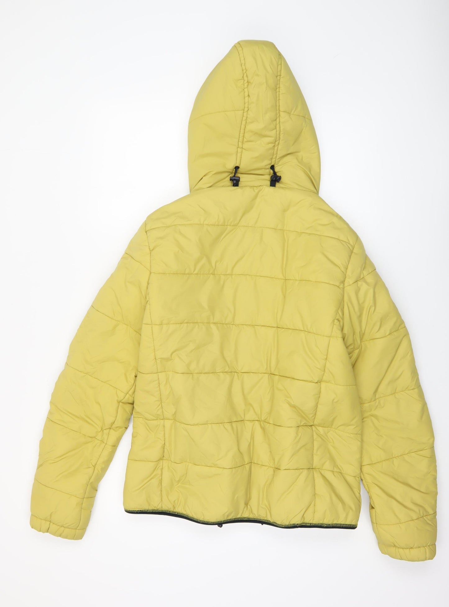 Woodland Active Outfitters Womens Yellow Hooded Puffer Jacket L