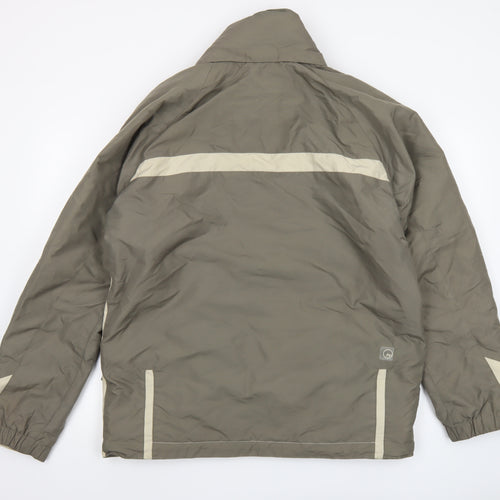 Quechua Men Green L Waterproof Outdoor Hiking Parka Jacket