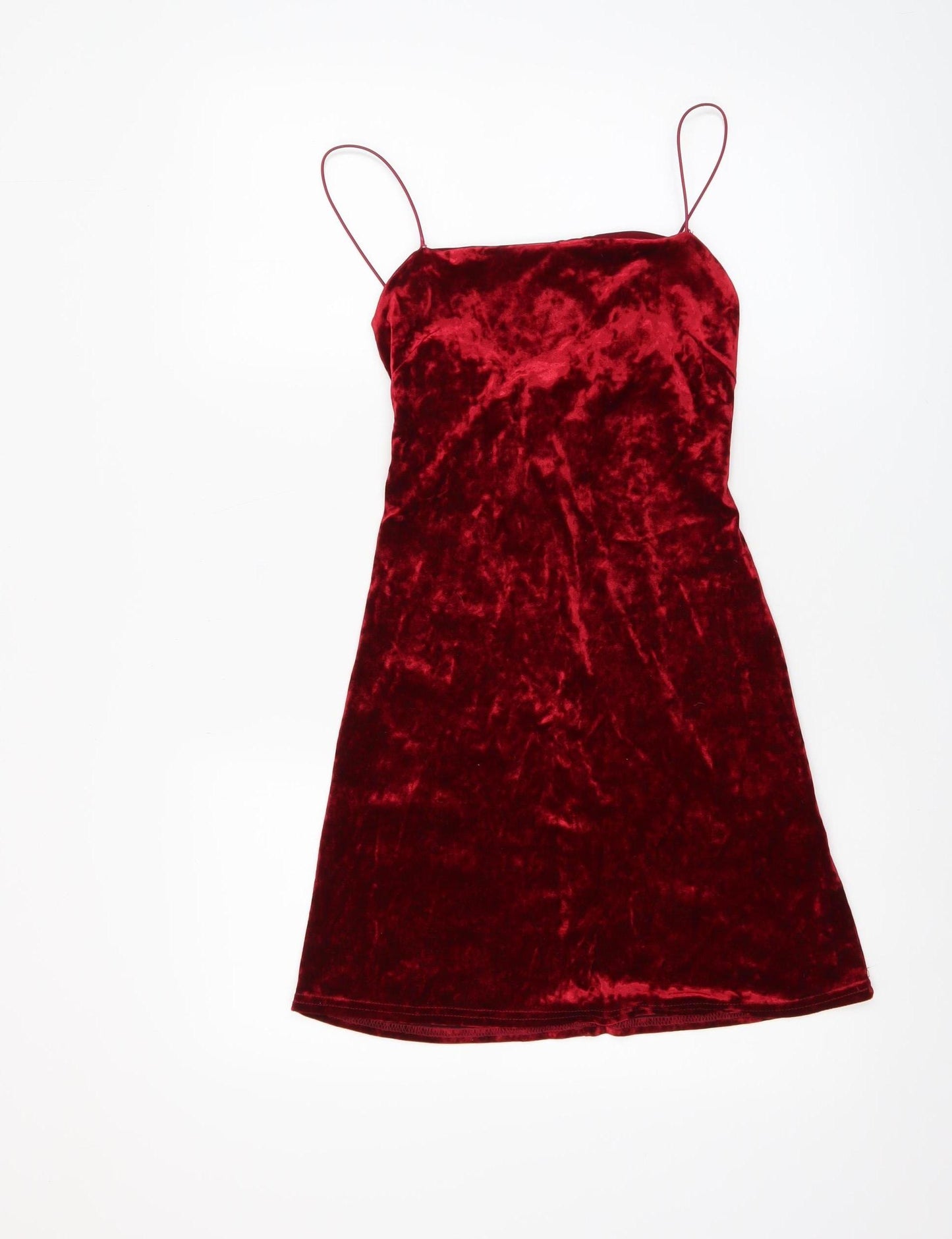 New Look Women's Red Velvet Slip Dress Size 10 Partywear