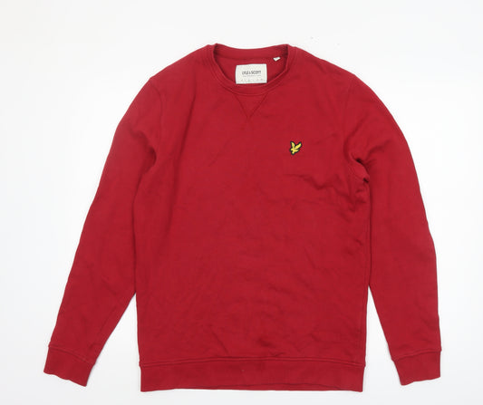 Lyle & Scott Men's Red Organic Cotton Crew Neck Sweatshirt M