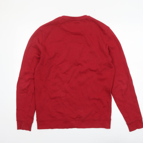 Lyle & Scott Men's Red Organic Cotton Crew Neck Sweatshirt M