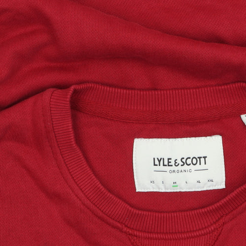 Lyle & Scott Men's Red Organic Cotton Crew Neck Sweatshirt M