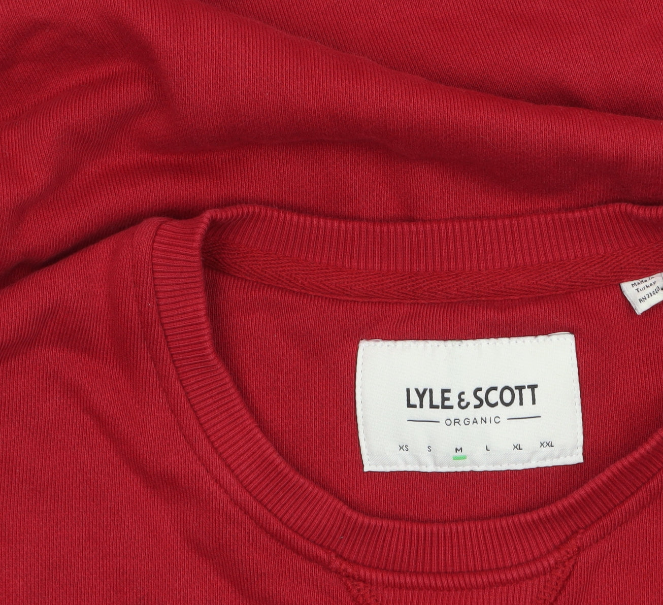 Lyle & Scott Men's Red Organic Cotton Crew Neck Sweatshirt M