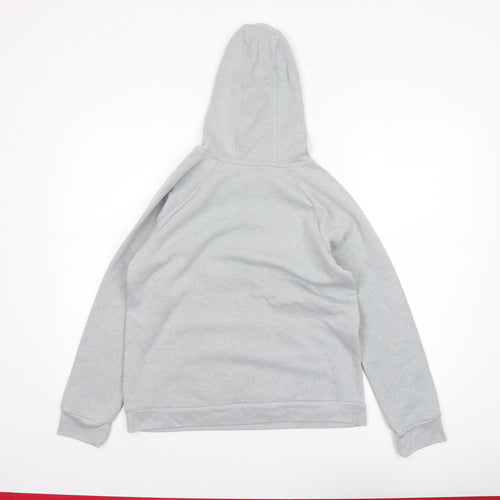 Under Armour Boys Grey Hoodie YXL Loose Fit Cotton Blend Pullover