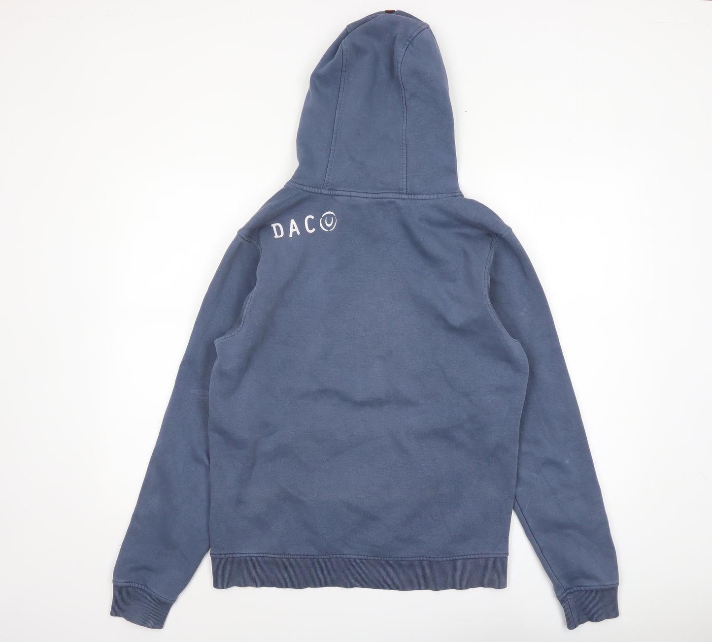 Duck and Cover Men's Blue Pullover Hoodie M Graphic Fleece Sweatshirt