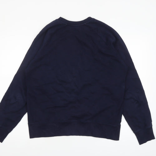 Earth Positive Men’s Blue Embroidered Geometric Sweatshirt L