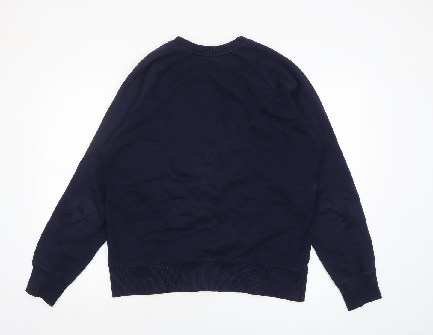 Earth Positive Men’s Blue Embroidered Geometric Sweatshirt L