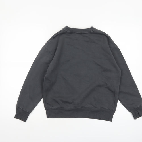 Zara Boys Black Pixel Snowing Christmas Graphic Pullover Sweatshirt 10 Years