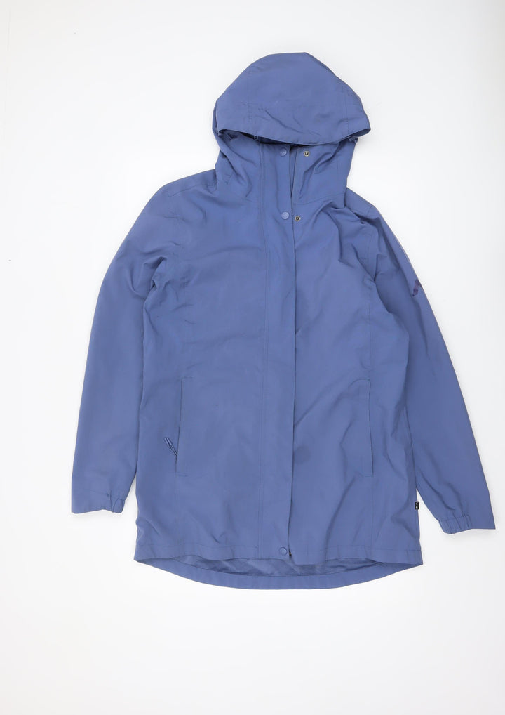 Portwest Womens Blue Waterproof Hooded Rain Coat Jacket Size 10