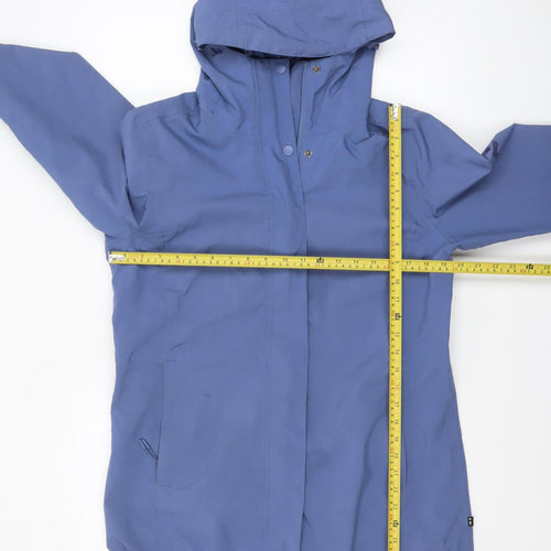 Portwest Womens Blue Waterproof Hooded Rain Coat Jacket Size 10