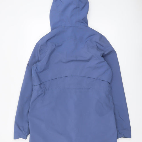 Portwest Womens Blue Waterproof Hooded Rain Coat Jacket Size 10