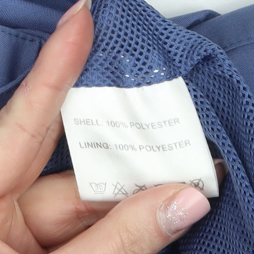 Portwest Womens Blue Waterproof Hooded Rain Coat Jacket Size 10