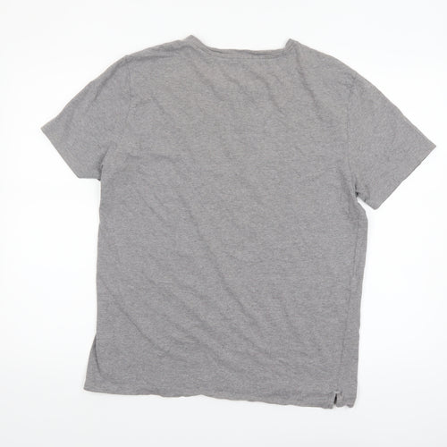 Fat Face Men's Grey Tour de Force Graphic Cotton T-Shirt Size M