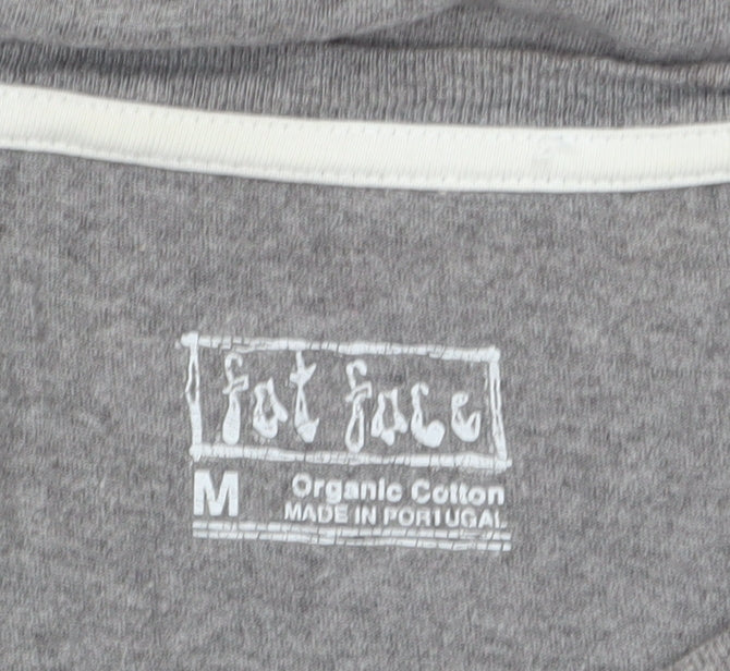 Fat Face Men's Grey Tour de Force Graphic Cotton T-Shirt Size M