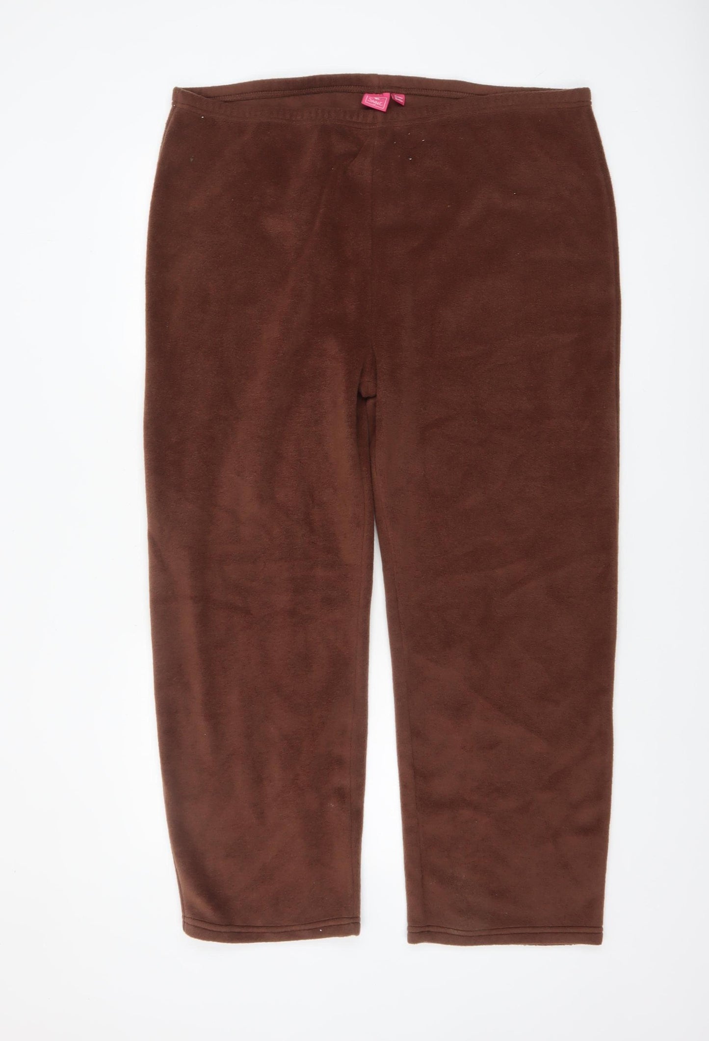Françoise Saget Women Brown Fleece Lounge Pants Size 20