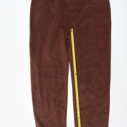 Françoise Saget Women Brown Fleece Lounge Pants Size 20