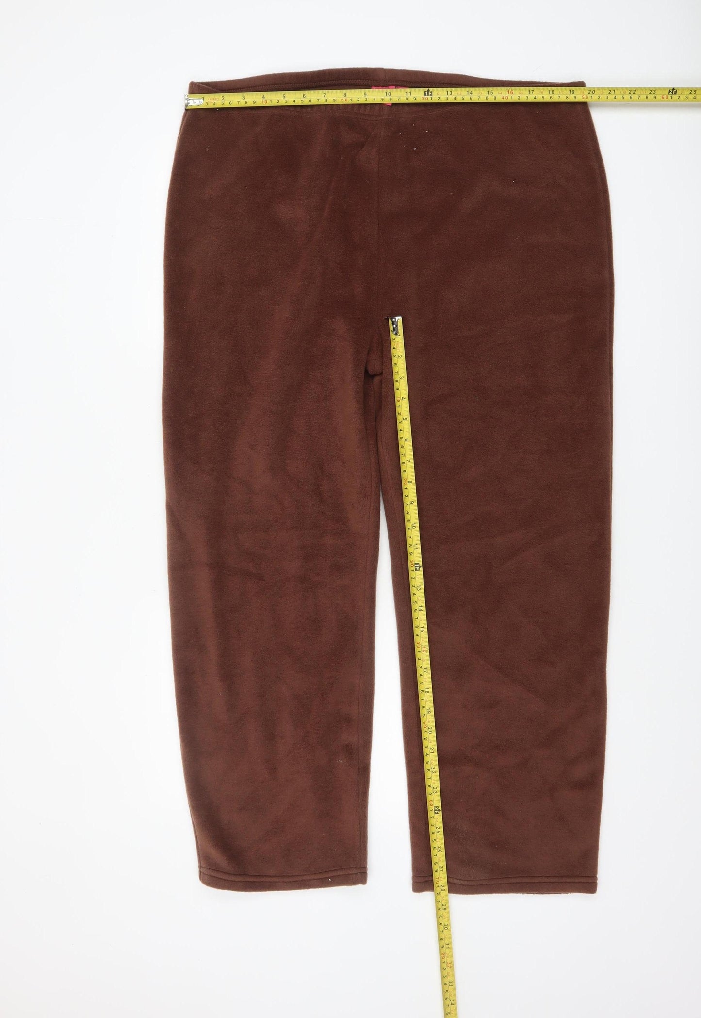 Françoise Saget Women Brown Fleece Lounge Pants Size 20