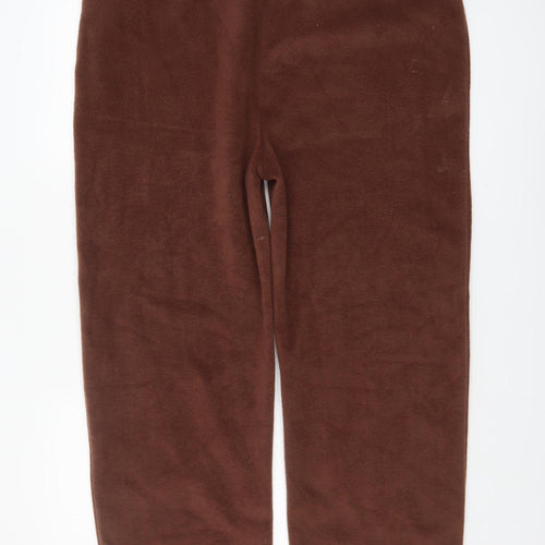 Françoise Saget Women Brown Fleece Lounge Pants Size 20