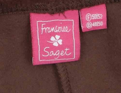 Françoise Saget Women Brown Fleece Lounge Pants Size 20