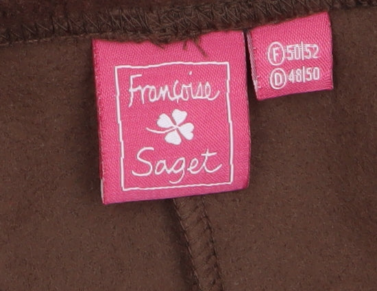 Françoise Saget Women Brown Fleece Lounge Pants Size 20