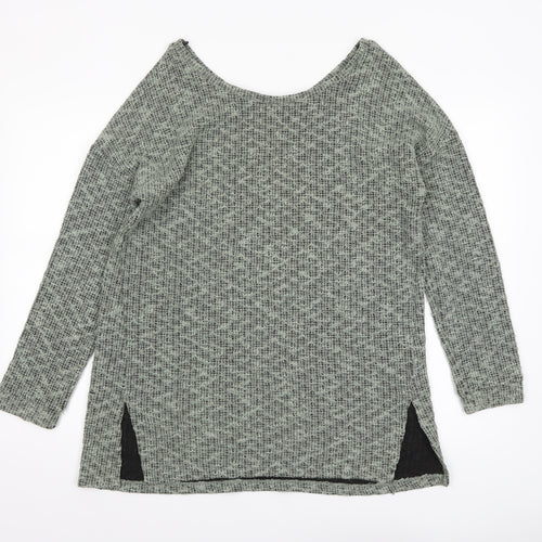 Next Women Grey Knit Long Sleeve Relaxed Fit T-Shirt Size 14