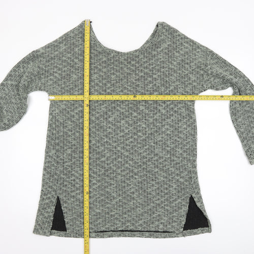 Next Women Grey Knit Long Sleeve Relaxed Fit T-Shirt Size 14