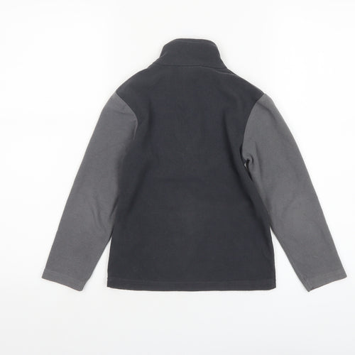 Mountain Warehouse Boys Black Fleece 1/4 Zip Pullover Sweatshirt 5-6 Years