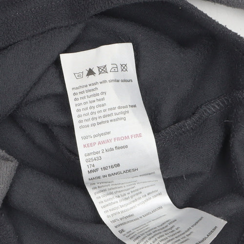 Mountain Warehouse Boys Black Fleece 1/4 Zip Pullover Sweatshirt 5-6 Years