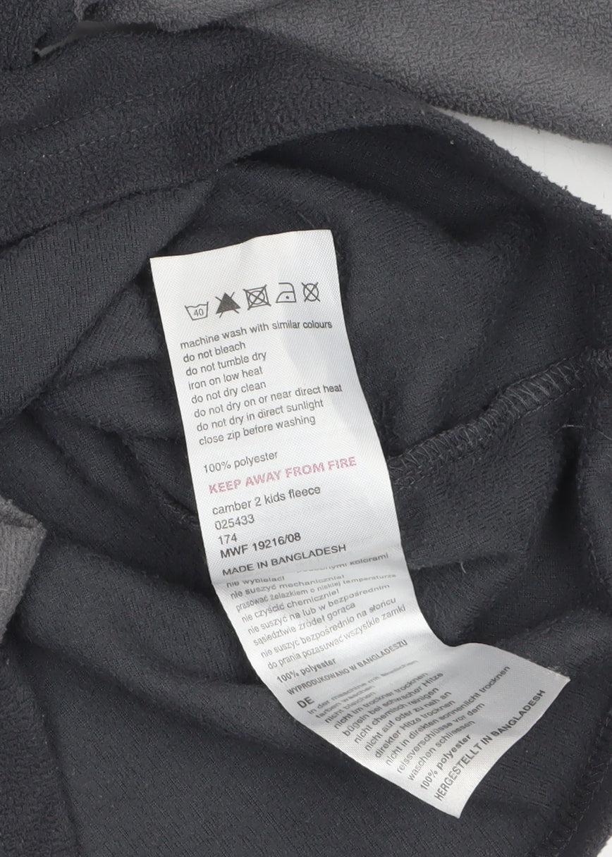 Mountain Warehouse Boys Black Fleece 1/4 Zip Pullover Sweatshirt 5-6 Years