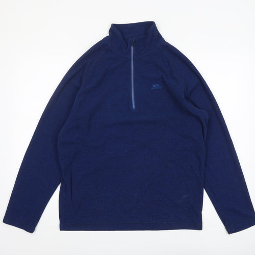 Trespass Men’s Blue Fleece 1/4 Zip Pullover Sweatshirt Size L