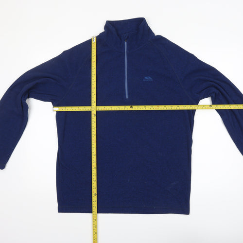 Trespass Men’s Blue Fleece 1/4 Zip Pullover Sweatshirt Size L